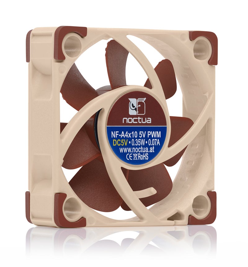 Noctua NF-A4x10 5V PWM, Premium Quiet Fan with USB Power Adaptor Cable, 4-Pin, 5V Version (40x10mm, Brown) - Image 4